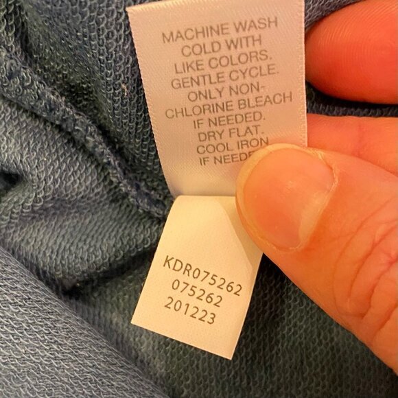 Pure Jill Womens T-Shirt Dress Blue Stretch Scoop Long Sleeve Overlay P Medium - Picture 7 of 9